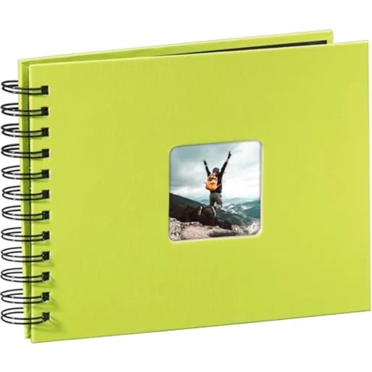 Hama Fotoalbum Spiralalbum, 50 schwarze Seiten, 25 Blatt, Größe 24 x 17 cm, mit Ausschnitt für Bildeinschub, Fotobuch kiwi - Preisvergleich – Bild 3