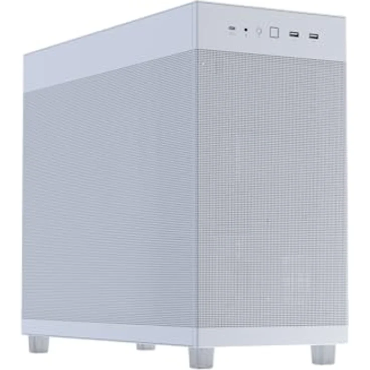 ASUS PRIME AP303 Mesh Midi-Tower, PC-Gehäuse in Weiß, für ATX/Micro-ATX/Mini-ITX, 7 Erweiterungssteckplätze, bis zu 36 cm Grafikkartenlänge, 2x 2,5" & 1x 3,5" Einschub, optimales Kabelmanagement, Staubfilter – Bild 1