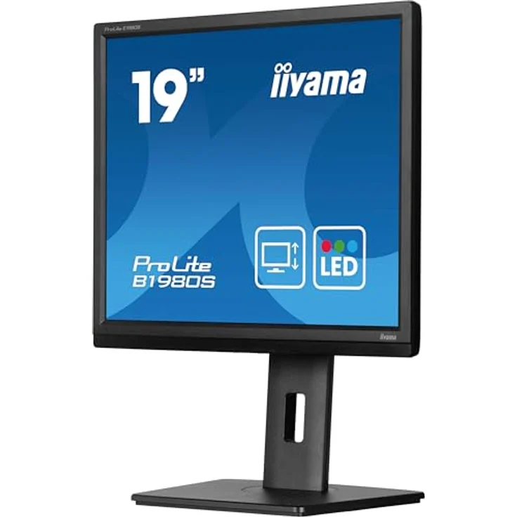 iiyama Prolite B1980S-B1, 48 cm 19" LED-Monitor mit SXGA, HDMI, DP, höhenverstellbar und Pivot-Funktion, schwarz – Bild 3