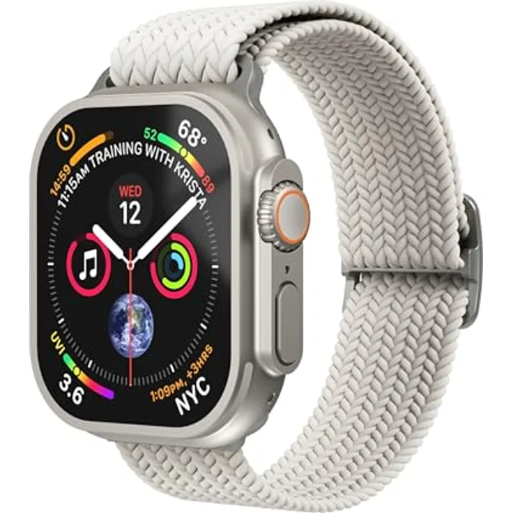 Vonmählen Woven Loop Armband für Apple Watch 40 | 41 | 42 mm, cremefarben, versandkostenfrei – Bild 1