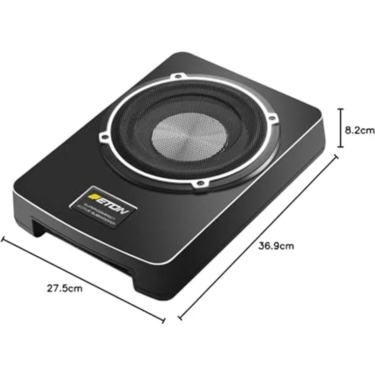 ETON USB 10 Aktivwoofer unter dem Sitz, 250mm Subwoofer mit 175 WRMS, schwarz – Bild 2