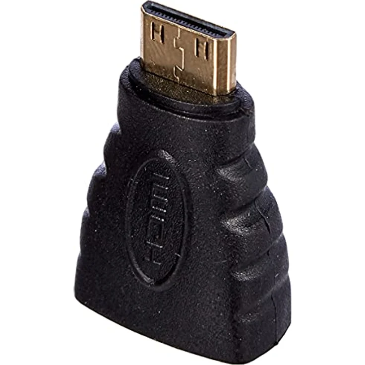 HDSupply HA030 Mini HDMI Stecker auf HDMI Buchse Adapter (vergoldet, FullHD, 1080p) schwarz – Bild 2