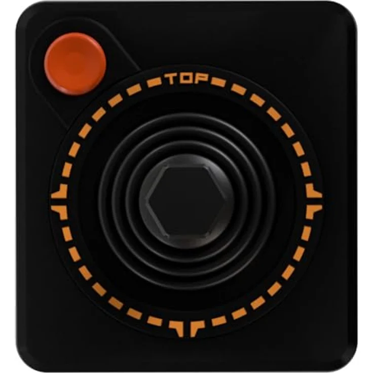 Retro Games Thecxstick, PC Gaming Controller im Retro-Design mit 8-Tasten-USB-Joystick und Analog-Stick, Schwarz – Bild 5