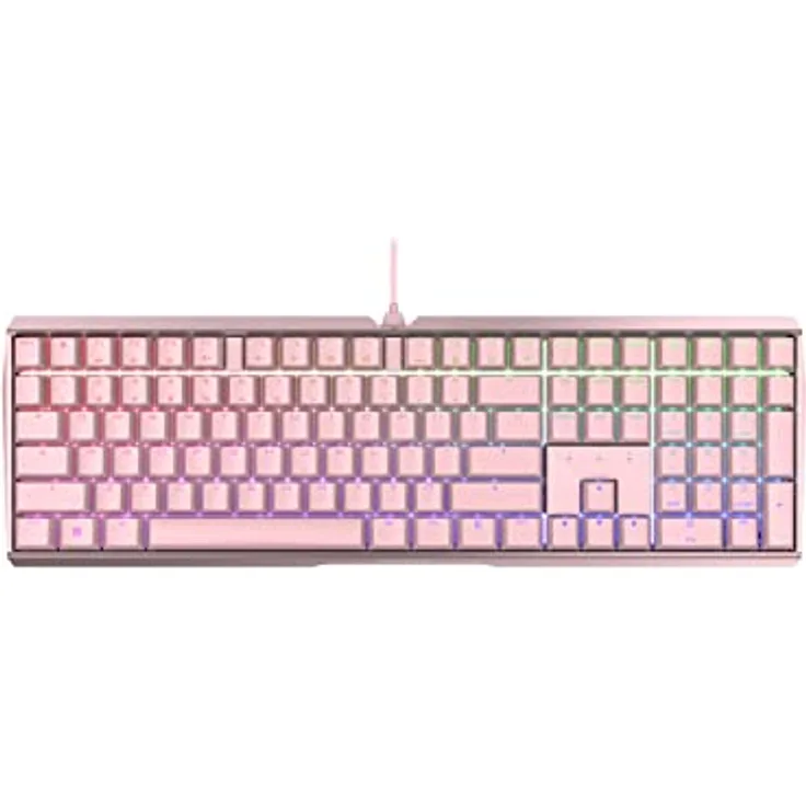 CHERRY MX Board 3.0 S, kabelgebundene Gaming-Tastatur mit RGB-Beleuchtung, US-Internationales Layout (QWERTY), MX Brown Switches, pink