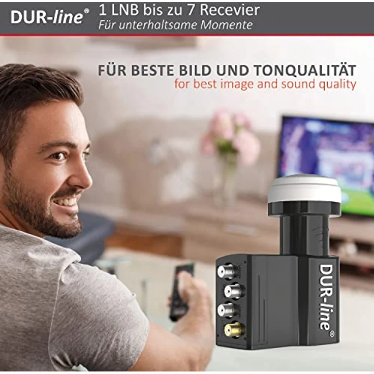 DUR-line MDA 80 Satellitenschüssel anthrazit + Unicable LNB UK 102 – Bild 9