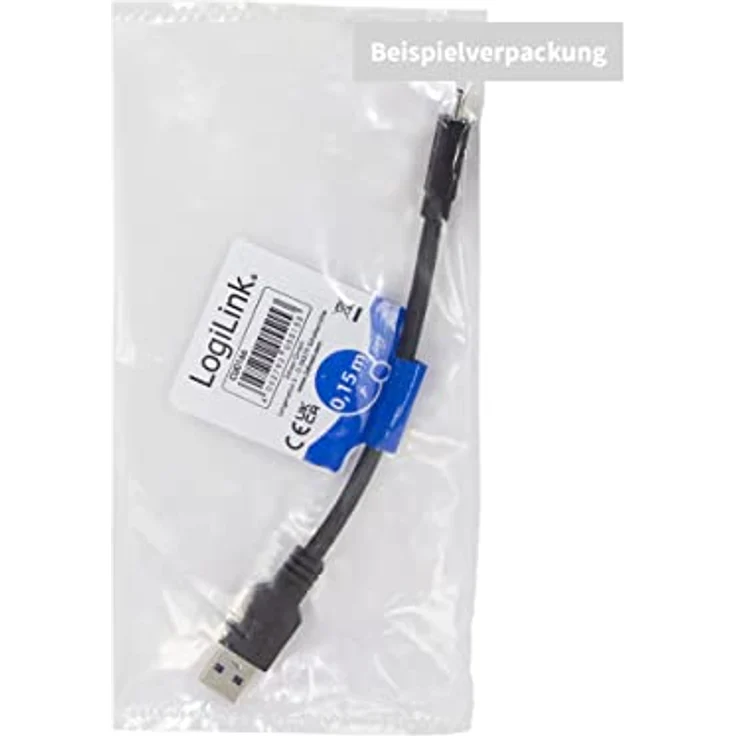 LogiLink CU0168 - USB 3.2 Gen 1x1 Anschlusskabel, USB-A zu USB-C, Schwarz, 1m – Bild 7