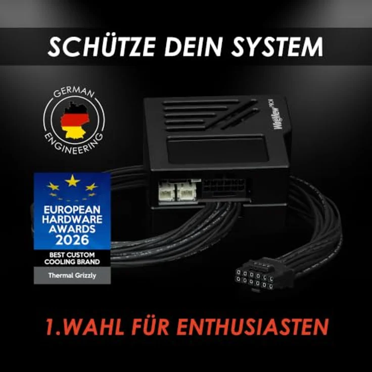 Thermal Grizzly WireView Pro II GPU Wired, CPU Kühler mit Temperatursensoren und USB-C Anschluss, schwarz – Bild 8