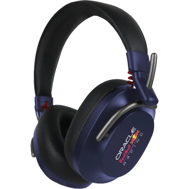 Oracle Red Bull Racing HP100, Over-Ear Kopfhörer mit aktiver Geräuschunterdrückung, kabellos, faltbar, Bluetooth, 40mm Treiber, rot-schwarz