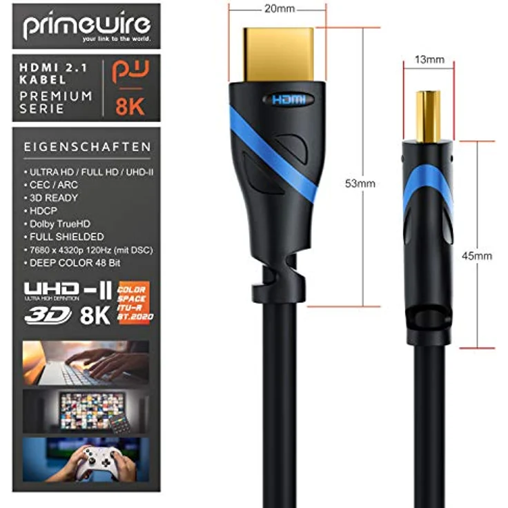 CSL - 1,5m HDMI Kabel 2.0a 2.0b - Ultra HD 4k 60Hz - neuester Standard - High Speed HDMI 2.0 - Ultra HD Full HD 1080p - 3D ARC C HDCP HDR - 3-Fach geschirmt - bis zu 18 Gbit s - schwarz – Bild 5