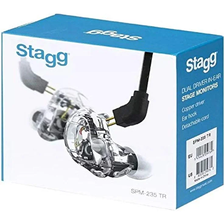 Stagg SPM-235 TR - 2-Treiber In-Ear Ohrhörer, Schwarz – Bild 3