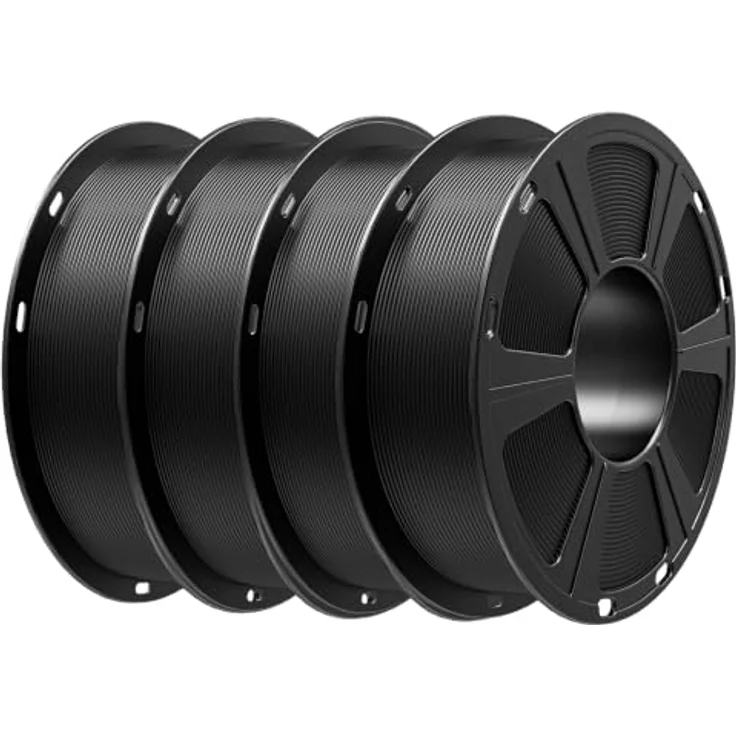 GEEETECH PLA Filament 1,75mm Schwarz, 4 kg Spule für 3D Drucker, verunreinigungsfrei – Bild 1