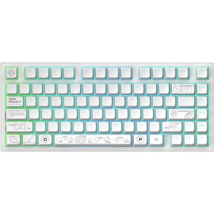 Dark Project Terra Nova R2, Kabellose Gaming-Tastatur mit G3MS Moonstone Switch, ANSI US Layout, Weiß – Bild 2