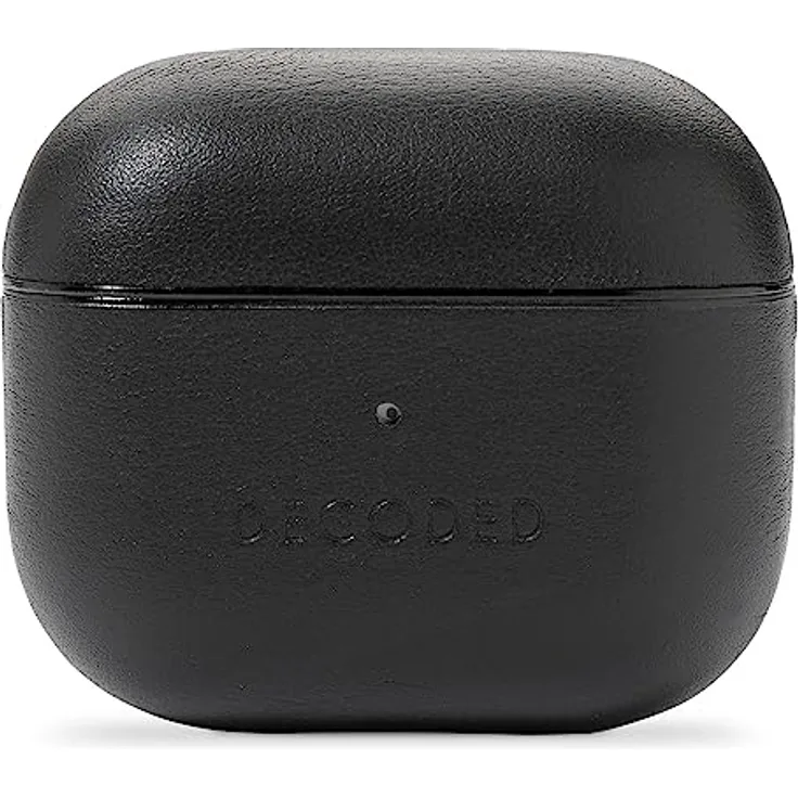 DECODED Premium Airpods 3 Hülle - AirCase - Europäisches Leder - Schutzhülle - Charcoal