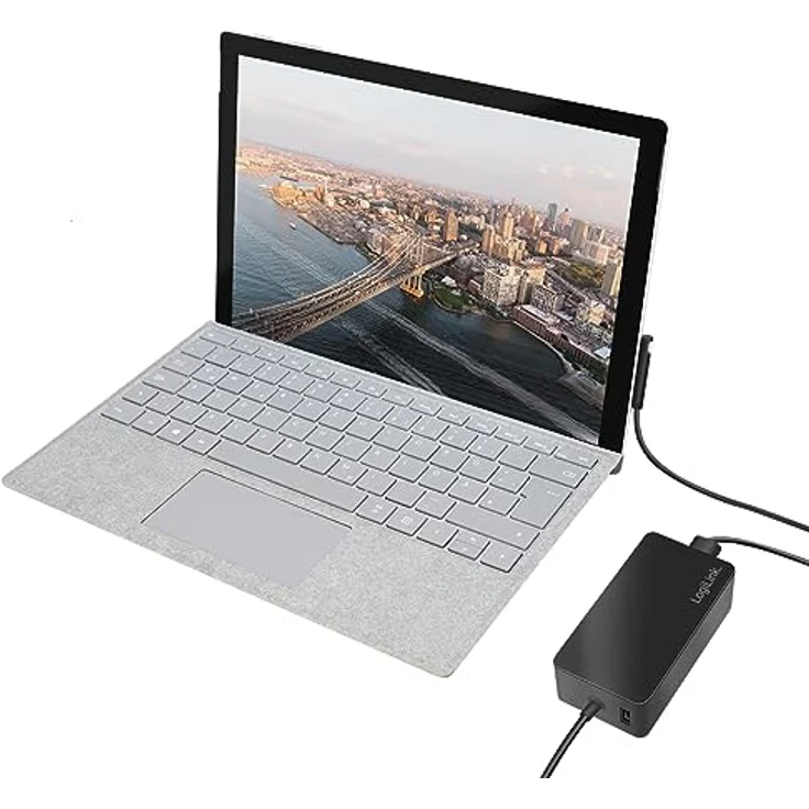 LogiLink PA0309, 65 W Notebook Netzteil für Microsoft Surface, Schwarz mit USB-Port zum gleichzeitigen Laden – Bild 3