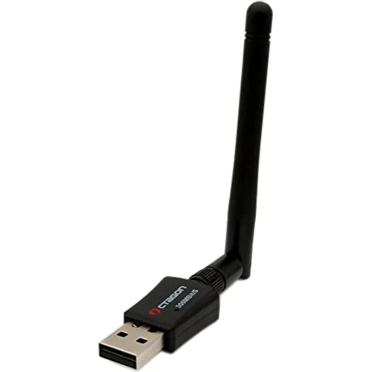 Octagon WL318 Optima WLAN Adapter mit Antenne, 300 MBit/s, 2.4 GHz, USB 2.0, schwarz – Bild 4