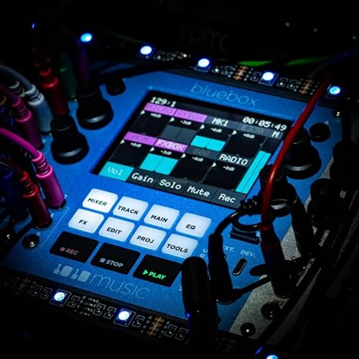 1010music bluebox Eurorack Edition, Studio- und Livemixer mit 8 Audioeingängen, MIDI-Anschluss und 24 Bit Audioauflösung, Blau – Bild 7