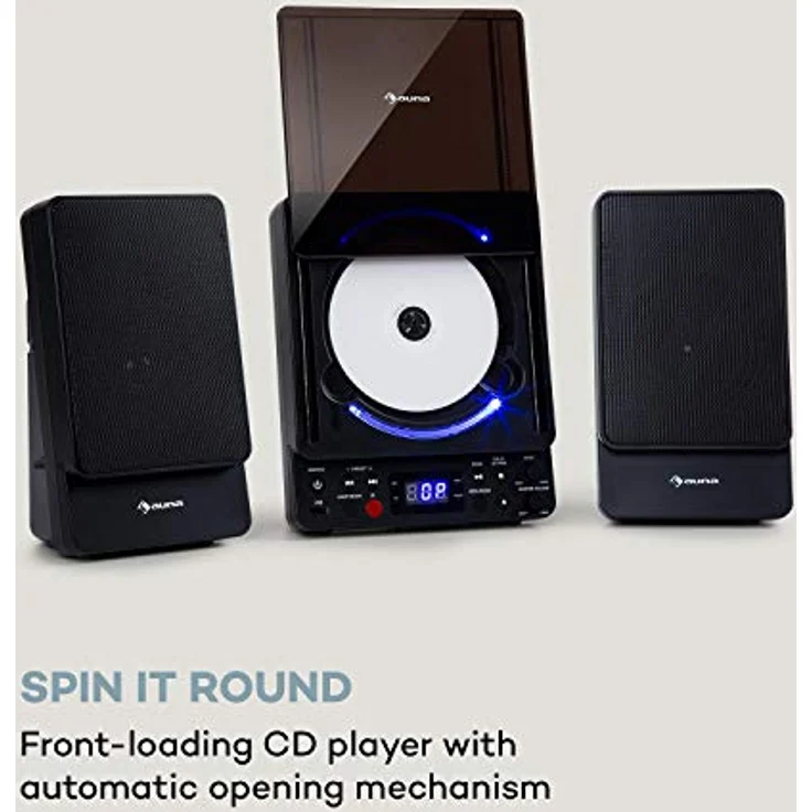 Microstar Microsystem Vertikalanlage CD-Player Bluetooth USB-Port Fernbedienung – Bild 5