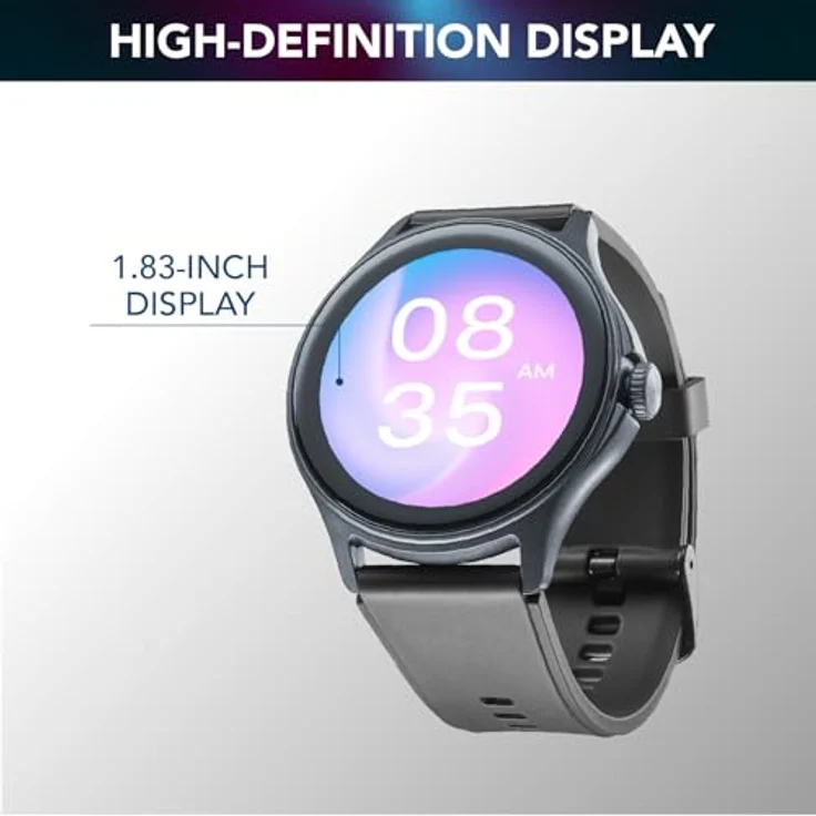 Cellularline ION PRO ROUND Smartwatch (3,5 cm/1,38 Zoll, für iOS und Android, wasser- und staubresistent, 7 Tage Akkulaufzeit) – Bild 2