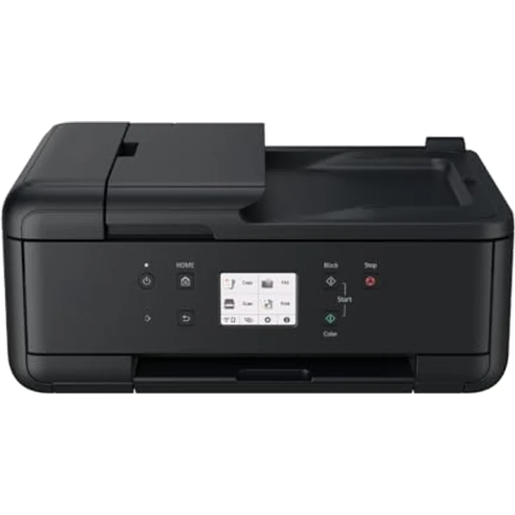 IC-Office TR7650 Farbtintenstrahl Multifunktionsdrucker 4-in-1 (Drucken, Kopieren, Scannen, Faxen, ADF, WLAN, AirPrint) schwarz + 5 XXL Tintenpatronen – Bild 2