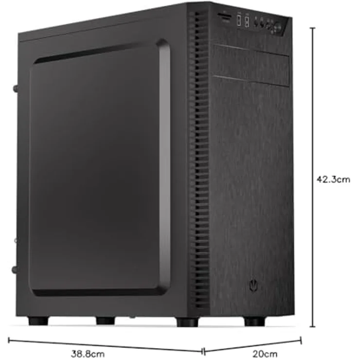 ENDORFY Armis 100 Solid, ATX PC-Gehäuse mit Stratus 120 PWM-Lüfter, Speicherkartenleser, EY2A015, schwarz – Bild 12