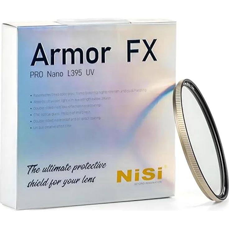 NiSi Armor FX UV Filter 86mm - Explosionssicherer UV-Schutzfilter, beidseitige Multi-Layer Nano-Beschichtung, schwarz – Bild 1