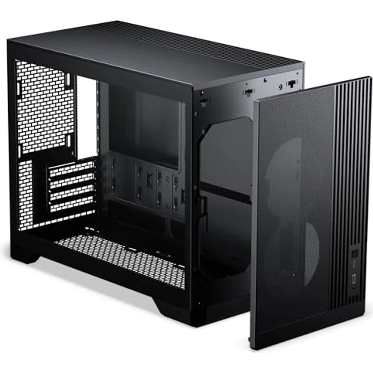 Phanteks XT M3 Mini-PC-Gehäuse, mATX, Tempered Glass, schwarz, mit Platz für Grafikkarten bis 430 mm, neun Lüfter und Radiator bis 360 mm – Bild 4