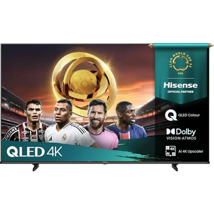 Hisense 50E77Q, 50 Zoll QLED Smart-TV mit 4K UHD, HDR, Sprachsteuerung, Schwarz – Bild 2