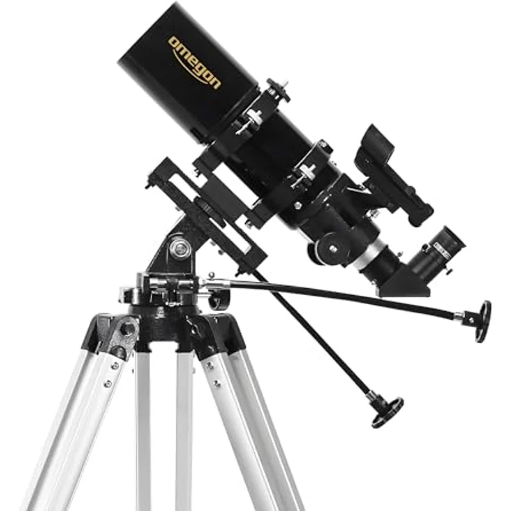 Omegon Teleskop AC 80/400 AZ-3, Kompaktes Refraktor-Teleskop mit 80mm Öffnung, 400mm Brennweite und leichter AZ-3 Montierung, ideal für Mond- und Naturbeobachtungen, einsteigerfreundlich – Bild 5