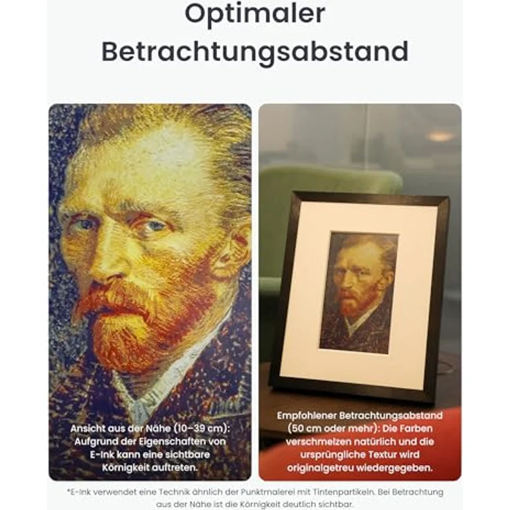 SwitchBot KI Art Frame 13.3'', Kabelloser Digitaler Bilderrahmen mit Elektronisch-Ink-Display, Extrem Lange Akkulaufzeit, Tisch- und Wandmontage, Alexa Kompatibel, KI-generierte Kunst – Bild 4