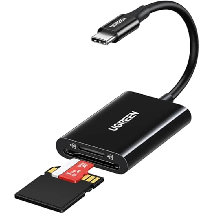 UGREEN USB C Kartenleser, 170 MB/S SD 3.0 und Micro SD Card Reader, kompatibel mit iPhone 17, Galaxy S25, iPad, MacBook Pro/Air, Schwarz – Bild 1
