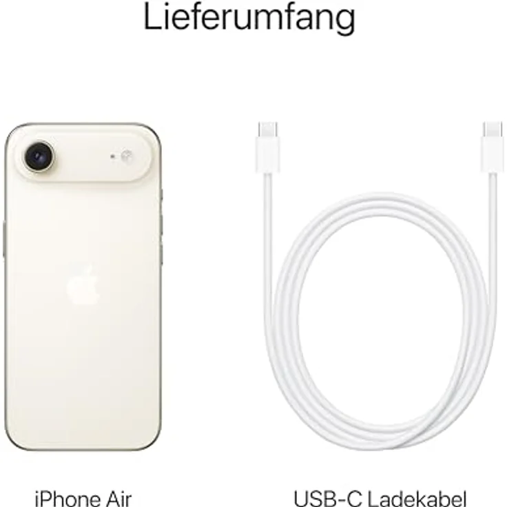 Apple iPhone Air (1000 GB, Light Gold, 6.50", Dual SIM, 5G), Smartphone, Gold – Bild 6
