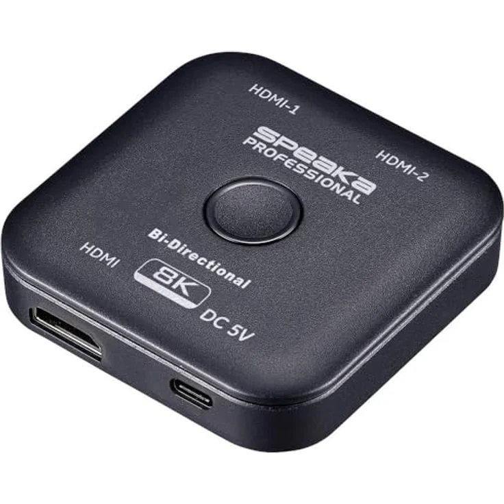 SpeaKa Professional SP-11990132 2 Port HDMI-Switch UHD 8K @ 60 Hz, bidirektional, 7680 x 4320 Pixel, stromversorgungsfrei über HDMI – Bild 1