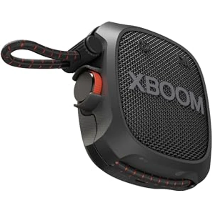 LG XBOOM Go DXG2T, tragbarer Bluetooth-Lautsprecher (5 Watt, Google Assistant, Siri, Strap), Schwarz – Bild 4