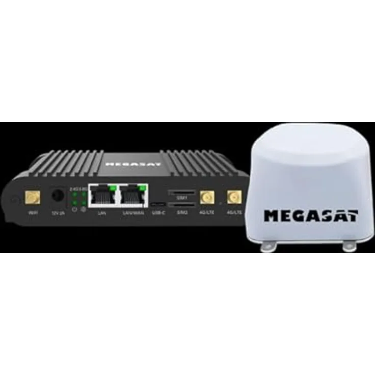 Megasat Camper Connected 5G Ready, LTE/5G WLAN Router-System mit MIMO-Technologie, Dual-Band 2,4/5,8 GHz, für Wohnmobile und Campervans, inklusive Außenantenne