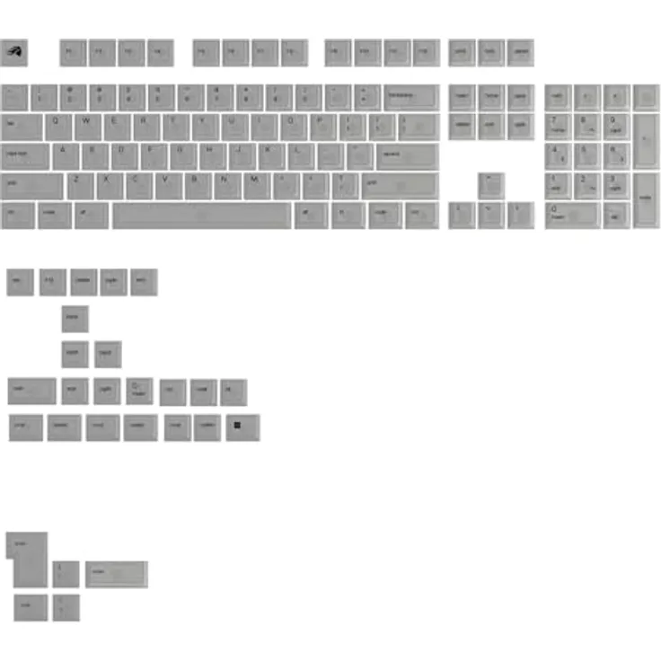 Glorious Polychroma V2 Keycaps, ANSI Layout (US), Polycarbonat, UV-Druck - Transparent