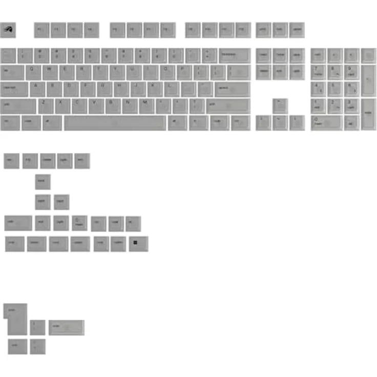 Glorious Polychroma V2 Keycaps, ANSI Layout (US), Polycarbonat, UV-Druck - Transparent – Bild 1