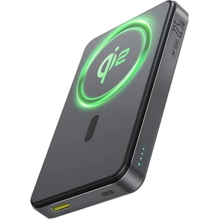 Baseus Airpow II 10000 mAh Qi2 Powerbank mit MagSafe 22,5 W, mit USB-C-Kabel (20 V/3 A, 30 cm), schwarz – Bild 1