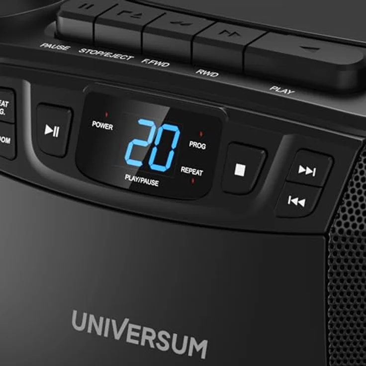 UNIVERSUM* BB 200, tragbarer CD-Player mit AM/FM Radio, Kassettenspieler und Kopfhöreranschluss, leicht bedienbar – Bild 4