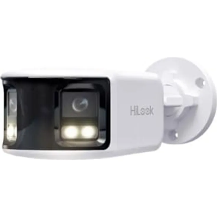 HiLook PoE Überwachungskamera 4K 8MP mit 180° Panoramasicht, Nachtsicht & Zwei-Wege-Audio, wetterfest