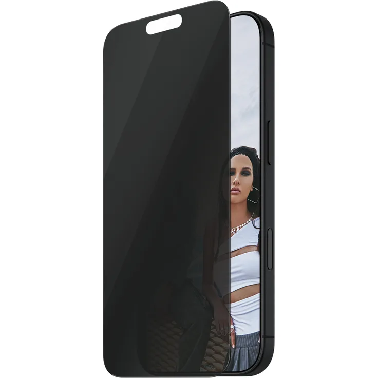 PanzerGlass SAFE. by® Privacy Displayschutz für iPhone 16 Plus | 15 Plus, ultra-breiter Fit, kratz- und stoßresistent, transparent, 1 Stück