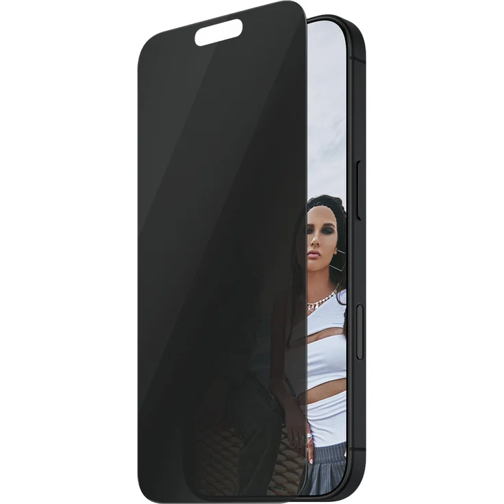 PanzerGlass SAFE. by® Privacy Displayschutz für iPhone 16 Plus | 15 Plus, ultra-breiter Fit, kratz- und stoßresistent, transparent, 1 Stück