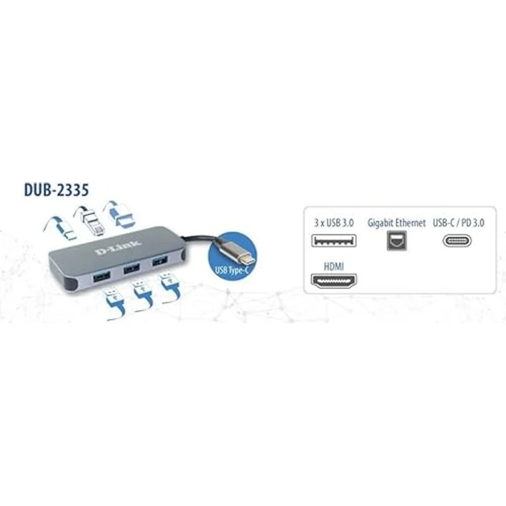 D-Link DUB-2335 - Dockingstation - USB-C - Thunderbolt 3 - HDMI (DUB-2335) – Bild 3