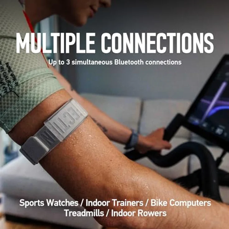 Coros Heart Rate Monitor, Pulsgurt mit optischem Mehrkanalsensor und 38 Stunden Batterielaufzeit, Grau – Bild 7