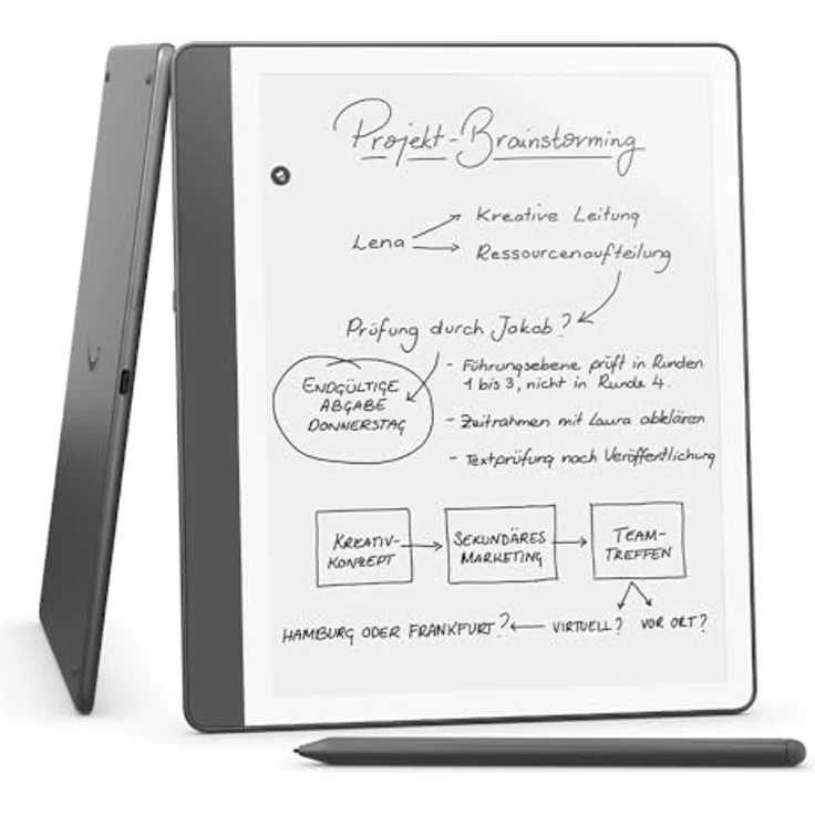 Amazon Kindle Scribe 2024 (16 GB) – Neuheit: Direktes Schreiben in Büchern | Premium-Eingabestift inklusive – Anthrazit – Bild 1