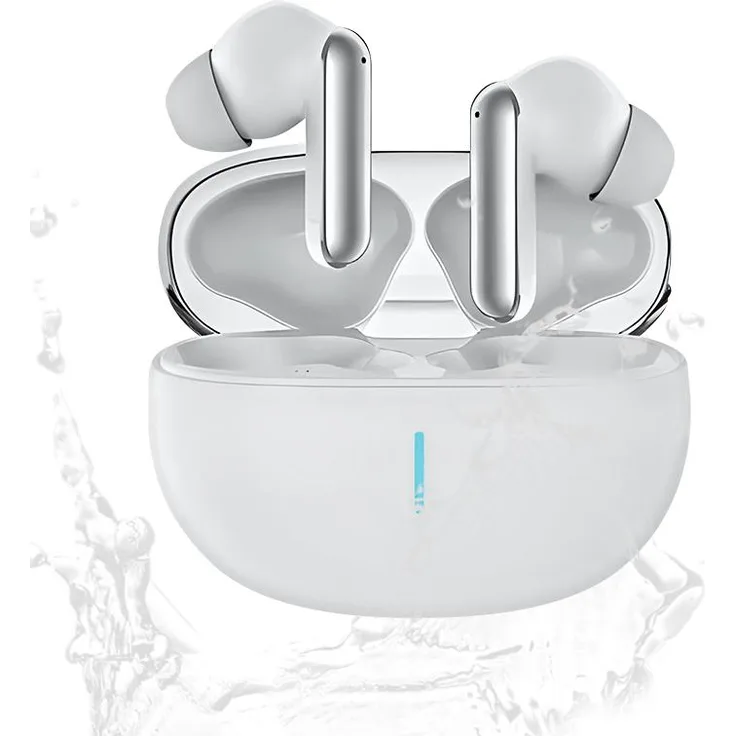 Valdus In-Ear Bluetooth Kopfhörer mit adaptiver Geräuschunterdrückung, 6-Mikrofon-Technologie, Transparenzmodus & Touch-Steuerung – Weiß