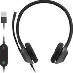 Cisco Headset 322 USB, Dual-On-Ear-Kopfhörer mit Webex Controller, Carbon Black, 2 Jahre Garantie