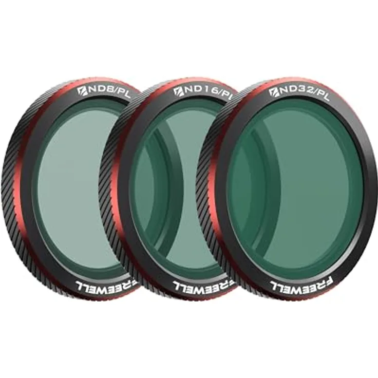 Freewell Magnetische ND/PL-Filter für DJI Neo 2, inklusive ND8/PL, ND16/PL & ND32/PL, Polarisierte Filter zur Belichtungskontrolle und Reflexionsreduktion
