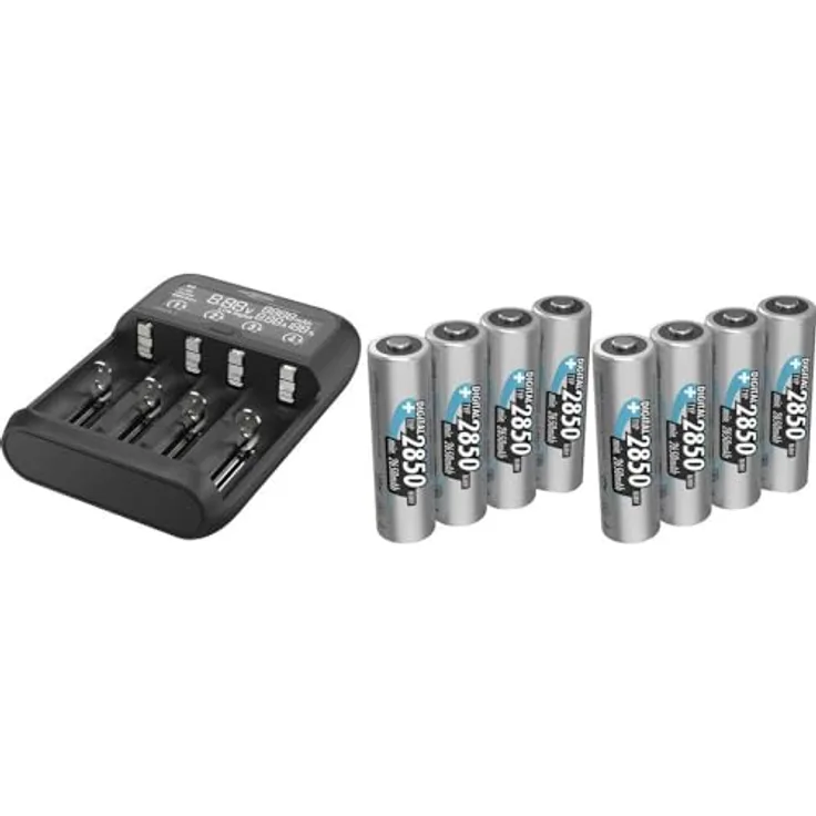 Ansmann Lithium 4 Rundzellen-Ladegerät LiFePO, LiIon, NiCd, NiMH 10340, 10350, 10440, 10500, 10350, 10440, 10500, 12500
