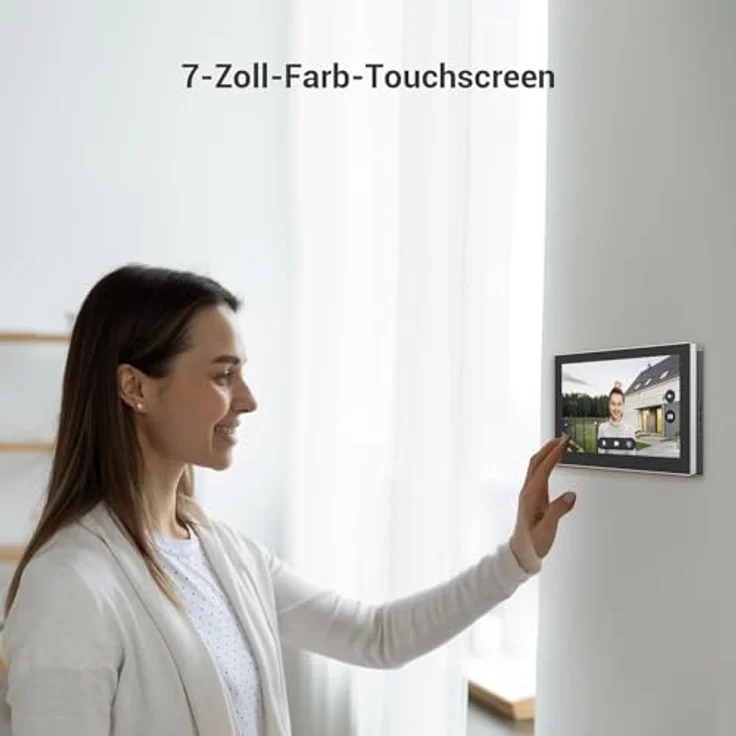 EZVIZ 2-Familien Video-Gegensprechanlage, 7” Touch Monitor mit 2K Auflösung, KI-gestützte Erkennung, schwarz/silber – Bild 8