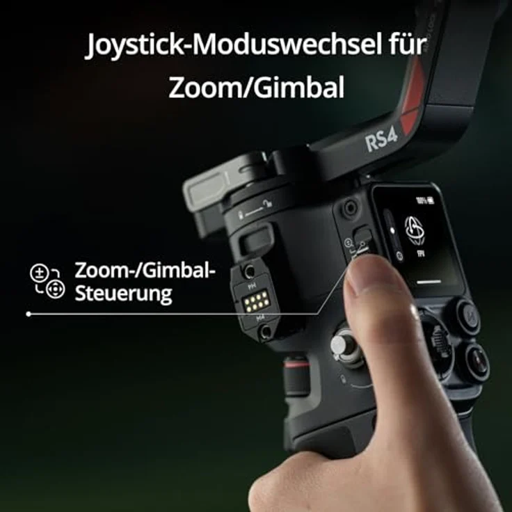 DJI RS 4 Combo, 3-Achsen Gimbal-Stabilisator für DSLR- und spiegellose Kameras Canon/Sony/Panasonic/Nikon/Fujifilm, Native vertikale Aufnahmen, 2-Modus-Joystick, Teflon-Achsenarme, Focus Pro Motor – Bild 4